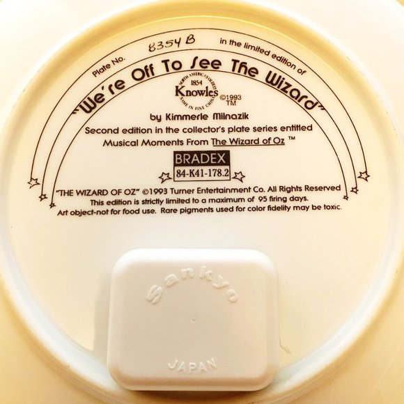 COMPLETE SET: Wizard of Oz Musical Moments Collector's Plates (8 plates) - Picture 12 of 16